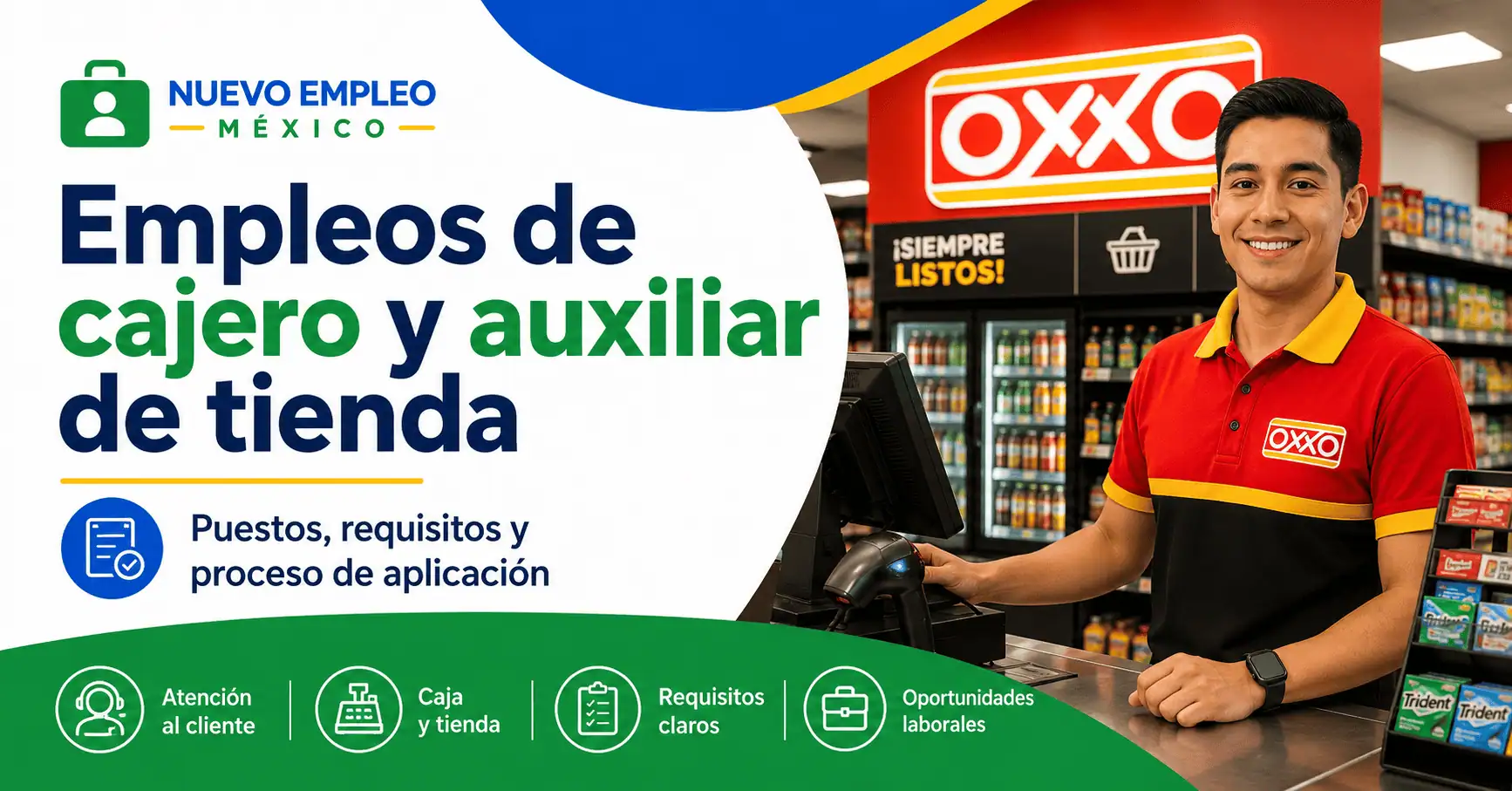Empleos de cajero y auxiliar de tienda