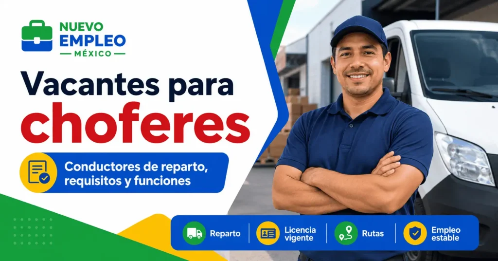 Vacantes para choferes y conductores de reparto